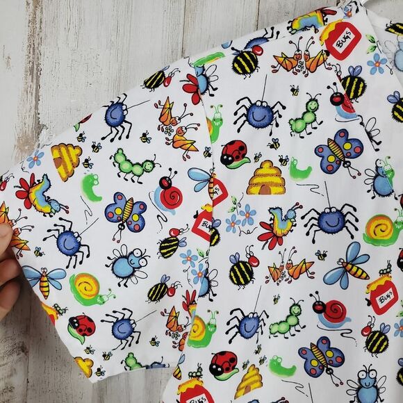 Uniform Advantage Scrub Top Bugs World Print Size XS - Picture 4 of 8